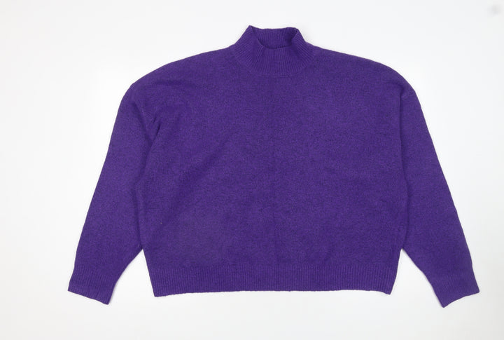 Primark Women’s Purple Mock Neck Pullover Jumper 2XL