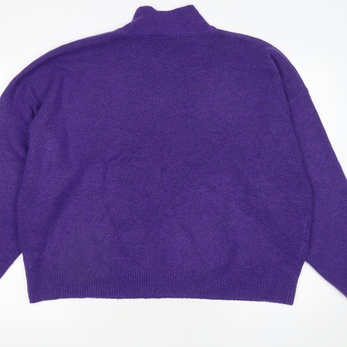 Primark Women’s Purple Mock Neck Pullover Jumper 2XL