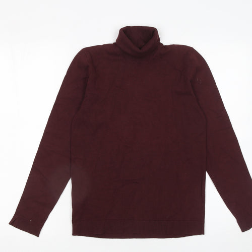 MNG Girls Burgundy Roll Neck Cotton Blend Jumper 13-14 Years
