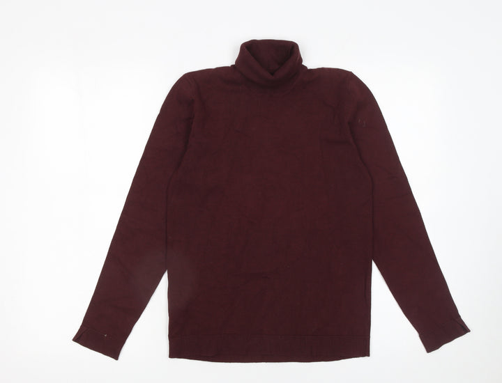 MNG Girls Burgundy Roll Neck Cotton Blend Jumper 13-14 Years