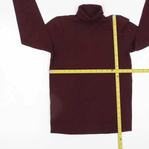 MNG Girls Burgundy Roll Neck Cotton Blend Jumper 13-14 Years