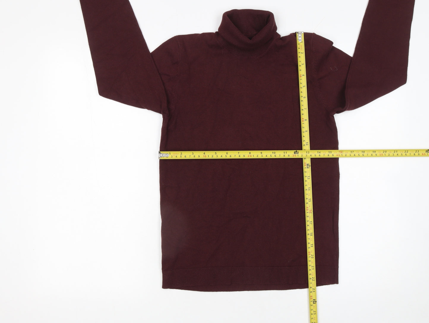 MNG Girls Burgundy Roll Neck Cotton Blend Jumper 13-14 Years