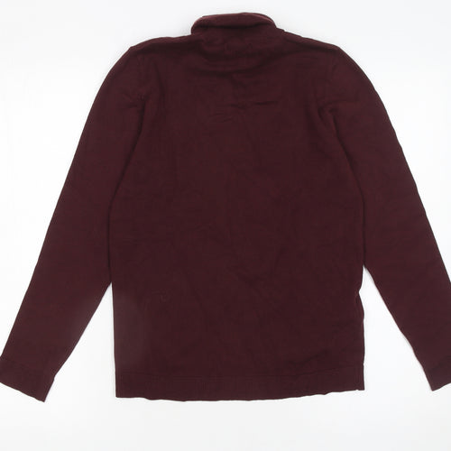 MNG Girls Burgundy Roll Neck Cotton Blend Jumper 13-14 Years