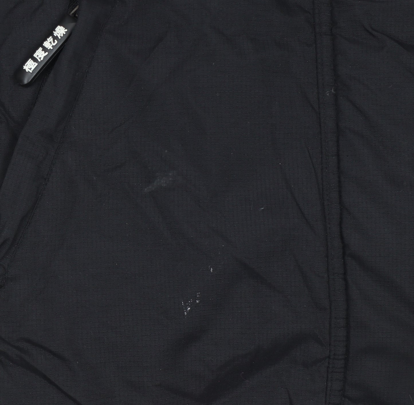 Superdry Women's Black Puffer Jacket L Lined Softshell Zip Up