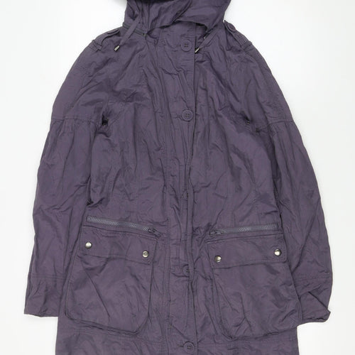 Marks and Spencer Women’s Purple Hooded Parka Coat Size S