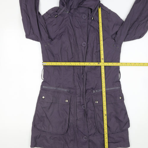 Marks and Spencer Women’s Purple Hooded Parka Coat Size S