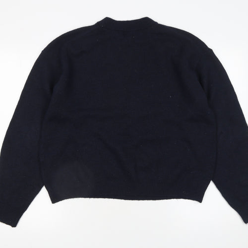 H&M Women's Black Crew Neck Long Sleeve Pullover Jumper Size S