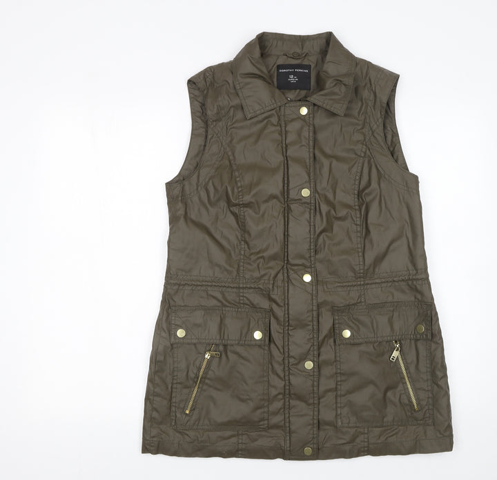 Dorothy Perkins Women’s Green Collared Waistcoat Size 12