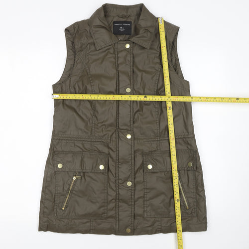 Dorothy Perkins Women’s Green Collared Waistcoat Size 12