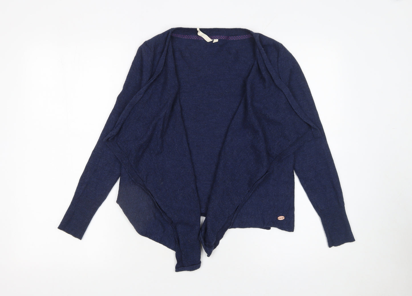 White Stuff Women's Blue Wool Long Sleeve Open Cardigan Size 12