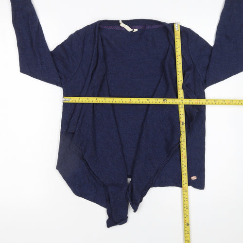 White Stuff Women's Blue Wool Long Sleeve Open Cardigan Size 12