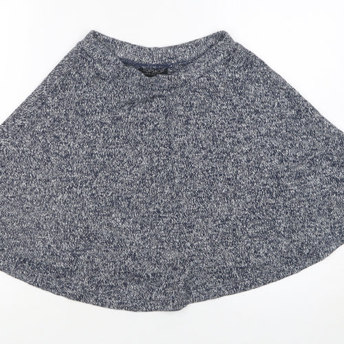 Topshop Women's Blue Knit A-Line Short Skirt Size 6