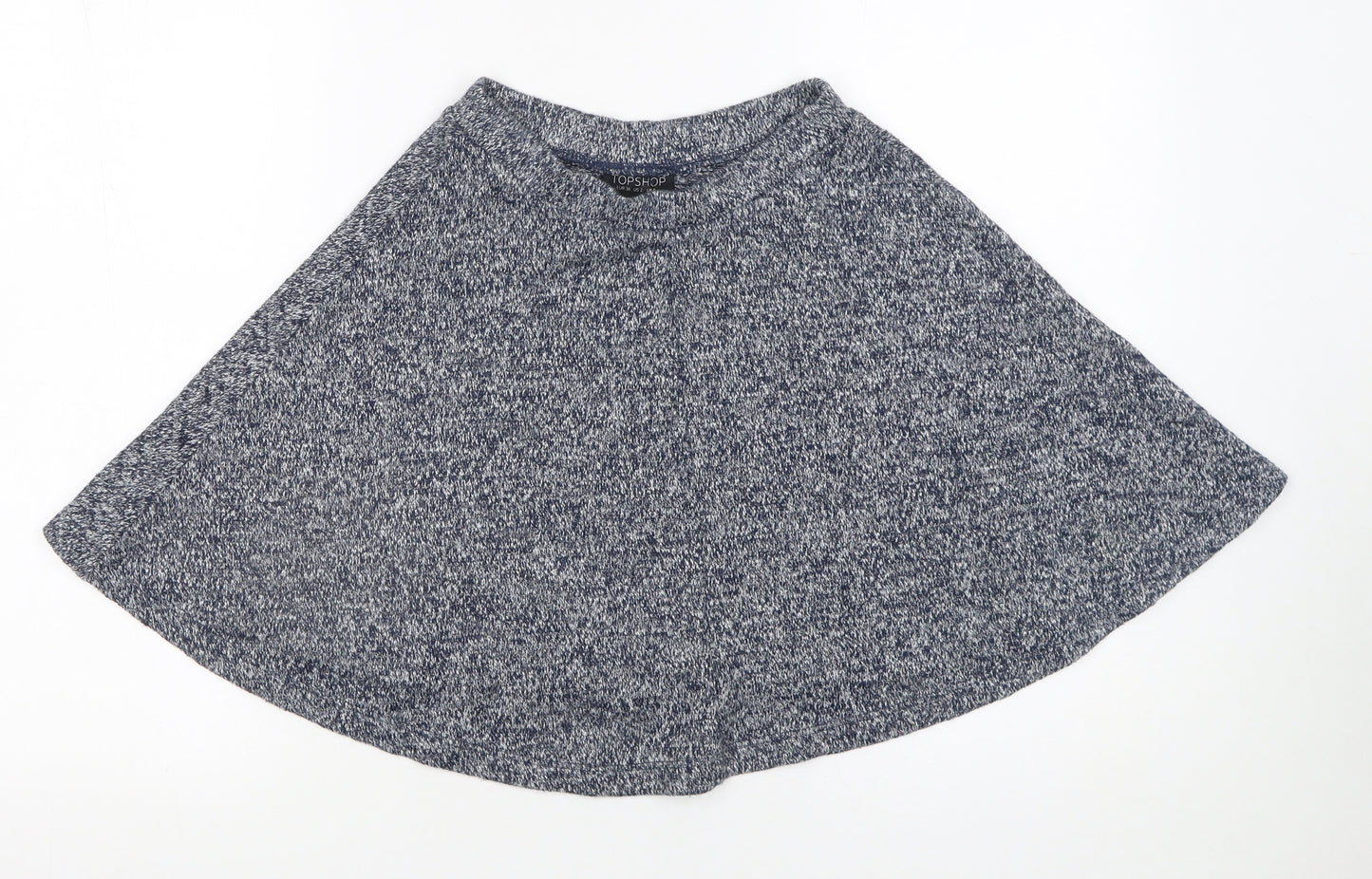 Topshop Women's Blue Knit A-Line Short Skirt Size 6