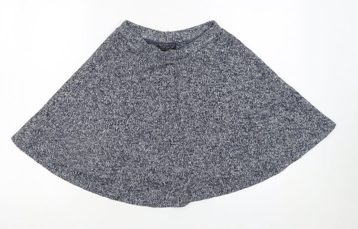 Topshop Women's Blue Knit A-Line Short Skirt Size 6