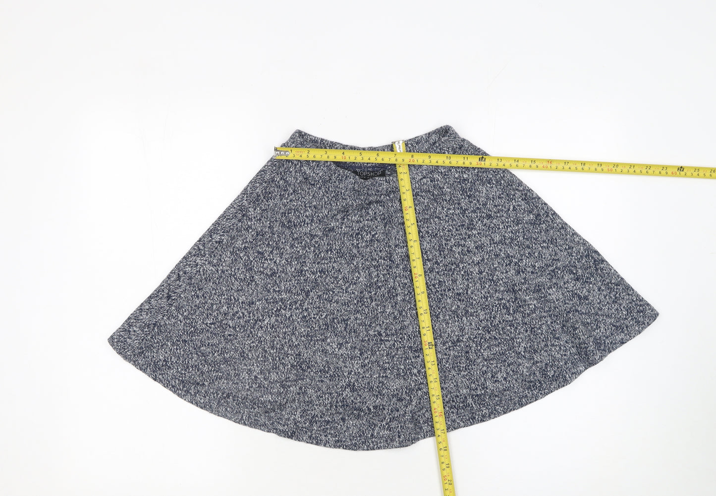 Topshop Women's Blue Knit A-Line Short Skirt Size 6
