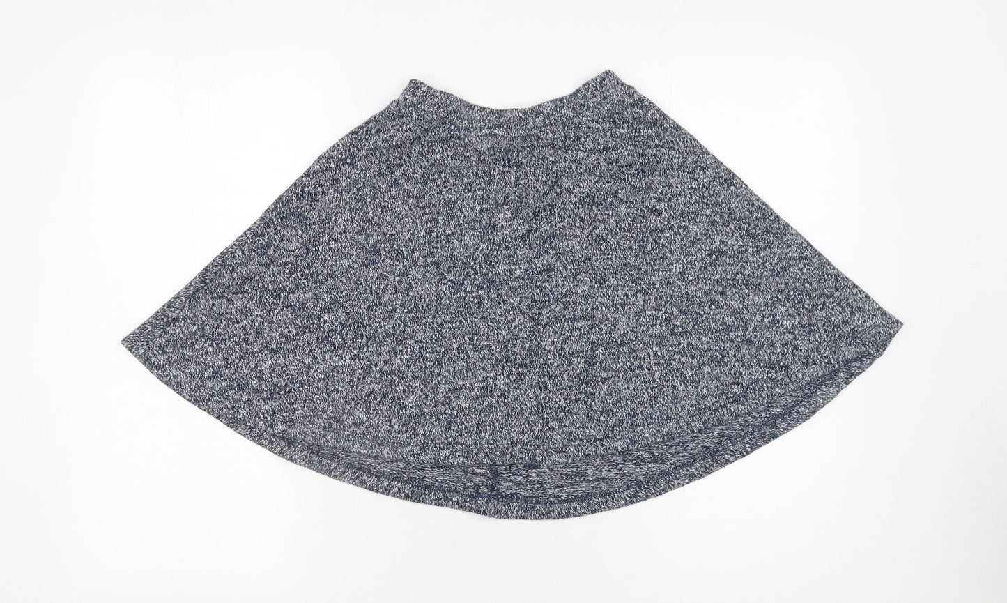 Topshop Women's Blue Knit A-Line Short Skirt Size 6