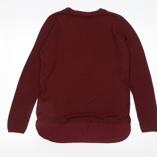 Dorothy Perkins Women’s Red Crew Neck Long Sleeve Pullover Jumper Size 10