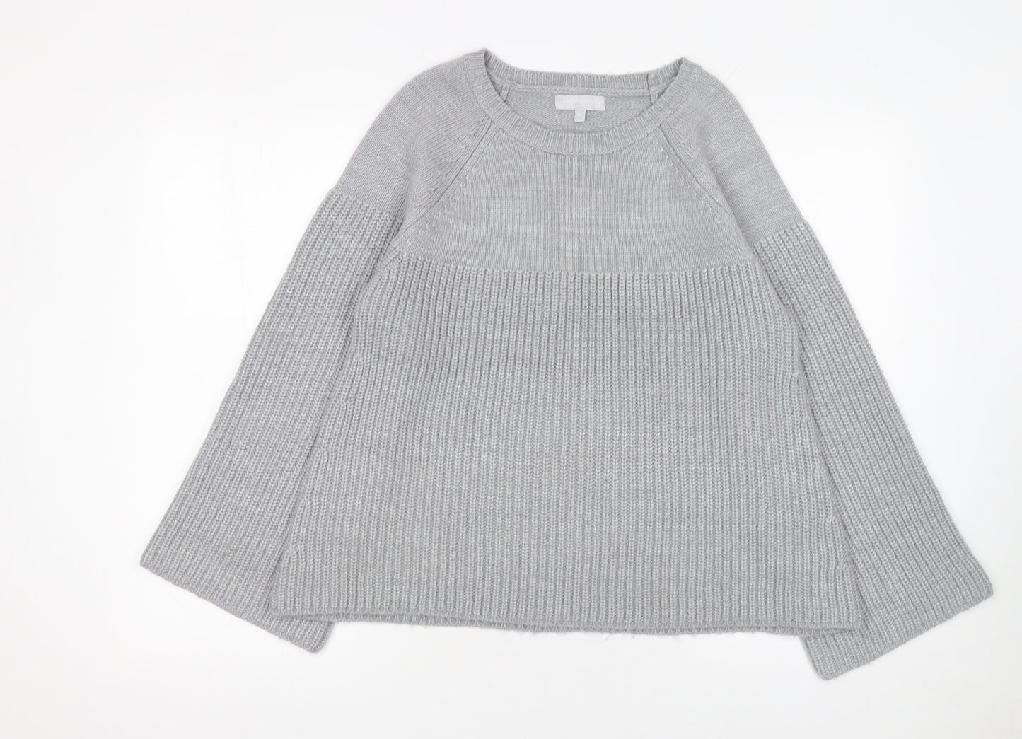 Red Herring Women’s Grey Long Sleeve Chunky Knit Jumper Size 14