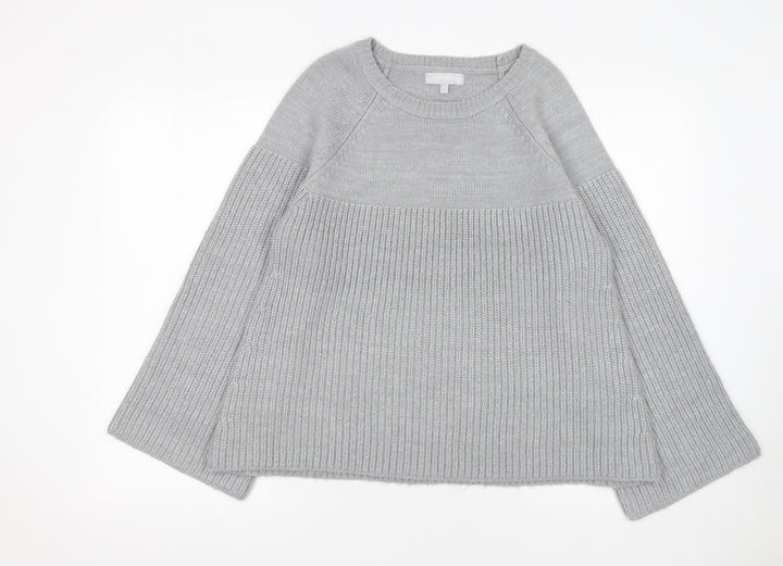 Red Herring Women’s Grey Long Sleeve Chunky Knit Jumper Size 14