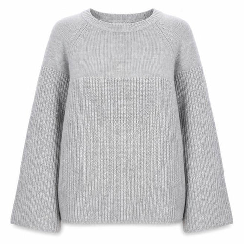 Red Herring Women’s Grey Long Sleeve Chunky Knit Jumper Size 14