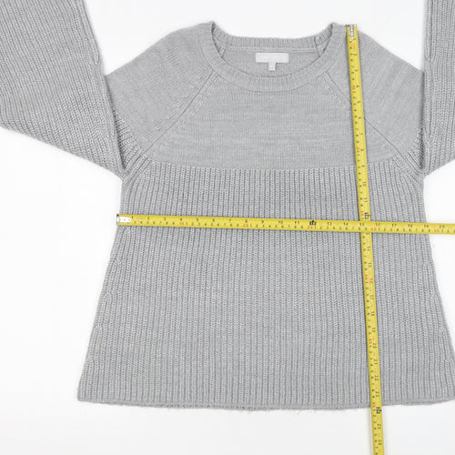 Red Herring Women’s Grey Long Sleeve Chunky Knit Jumper Size 14