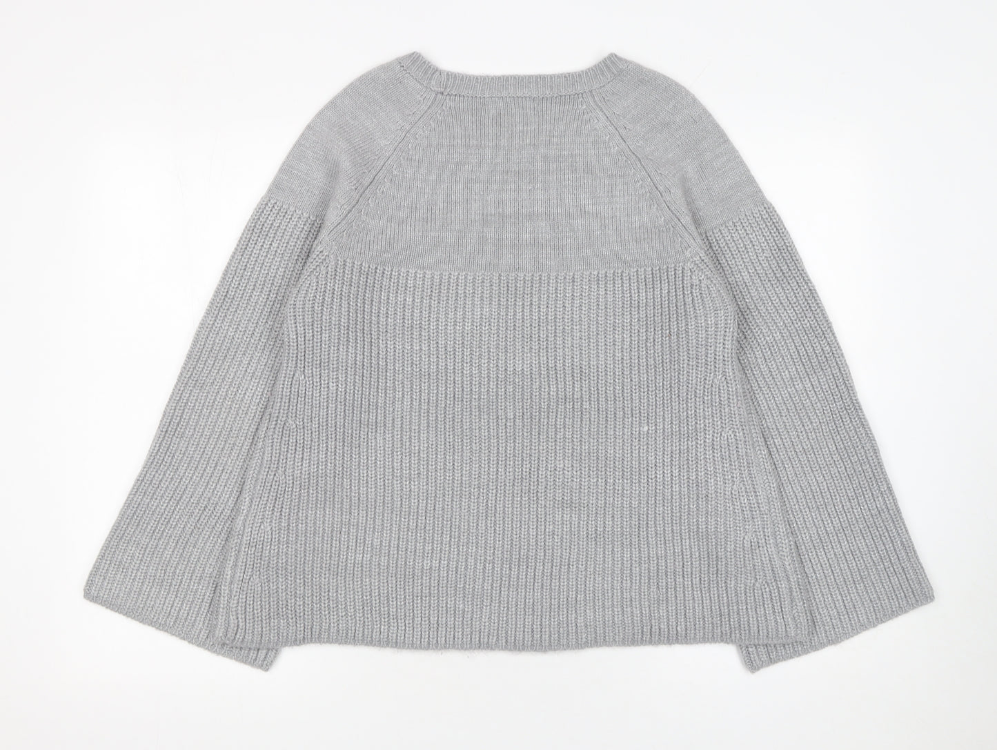 Red Herring Women’s Grey Long Sleeve Chunky Knit Jumper Size 14