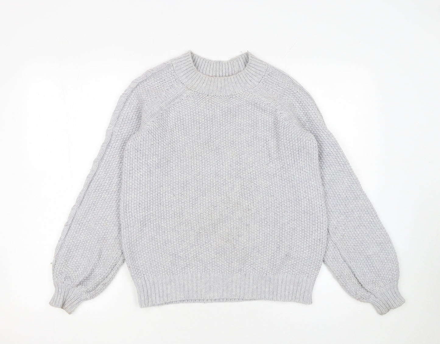 Boden Women Grey Chunky Knit Wool Blend Pullover Jumper XS
