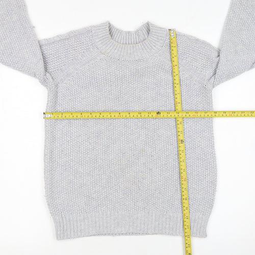 Boden Women Grey Chunky Knit Wool Blend Pullover Jumper XS