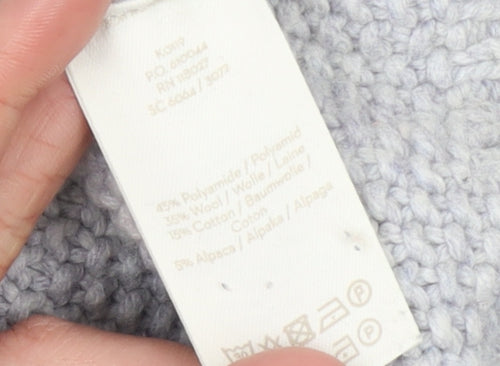 Boden Women Grey Chunky Knit Wool Blend Pullover Jumper XS