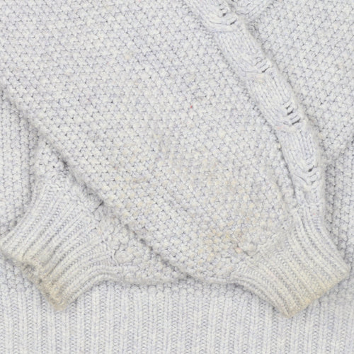 Boden Women Grey Chunky Knit Wool Blend Pullover Jumper XS