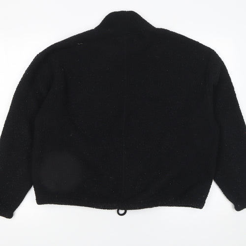 Nike Women's Black Therma-Fit Pullover Sweatshirt M Drawstring Fleece