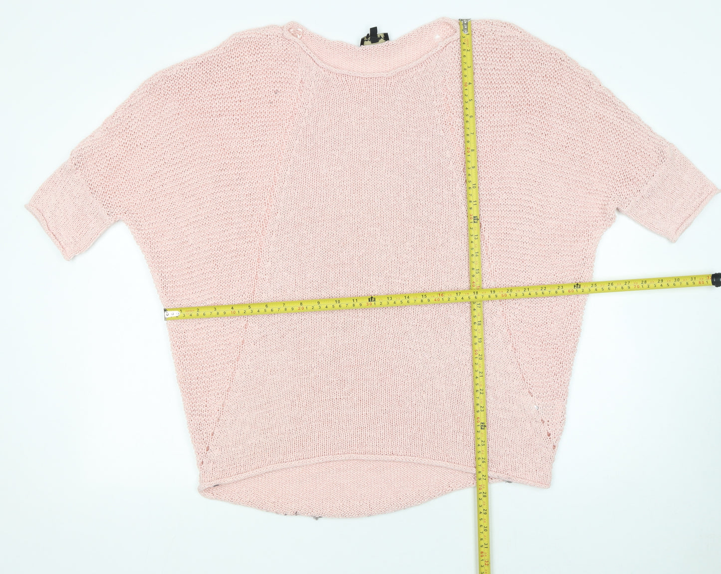 Phase Eight Women’s Pink Open-Knit Cotton Jumper UK 8