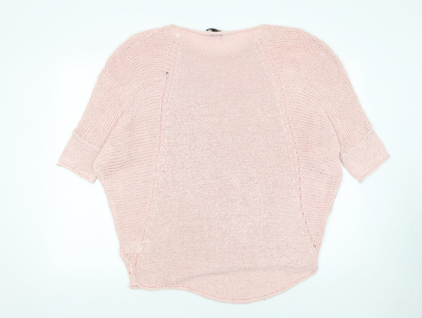 Phase Eight Women’s Pink Open-Knit Cotton Jumper UK 8