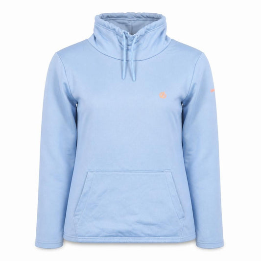 Front view of Dare 2b Women Blue Pullover Hoodie, size 12, Polyester Activewear