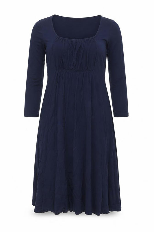 Front view of Pink Angel Women Blue A-Line Knee Length Stretch Dress, size 12