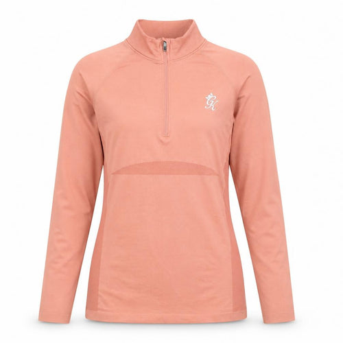Gym King Women's Pink 1/4 Zip Long Sleeve Activewear Top Size 8