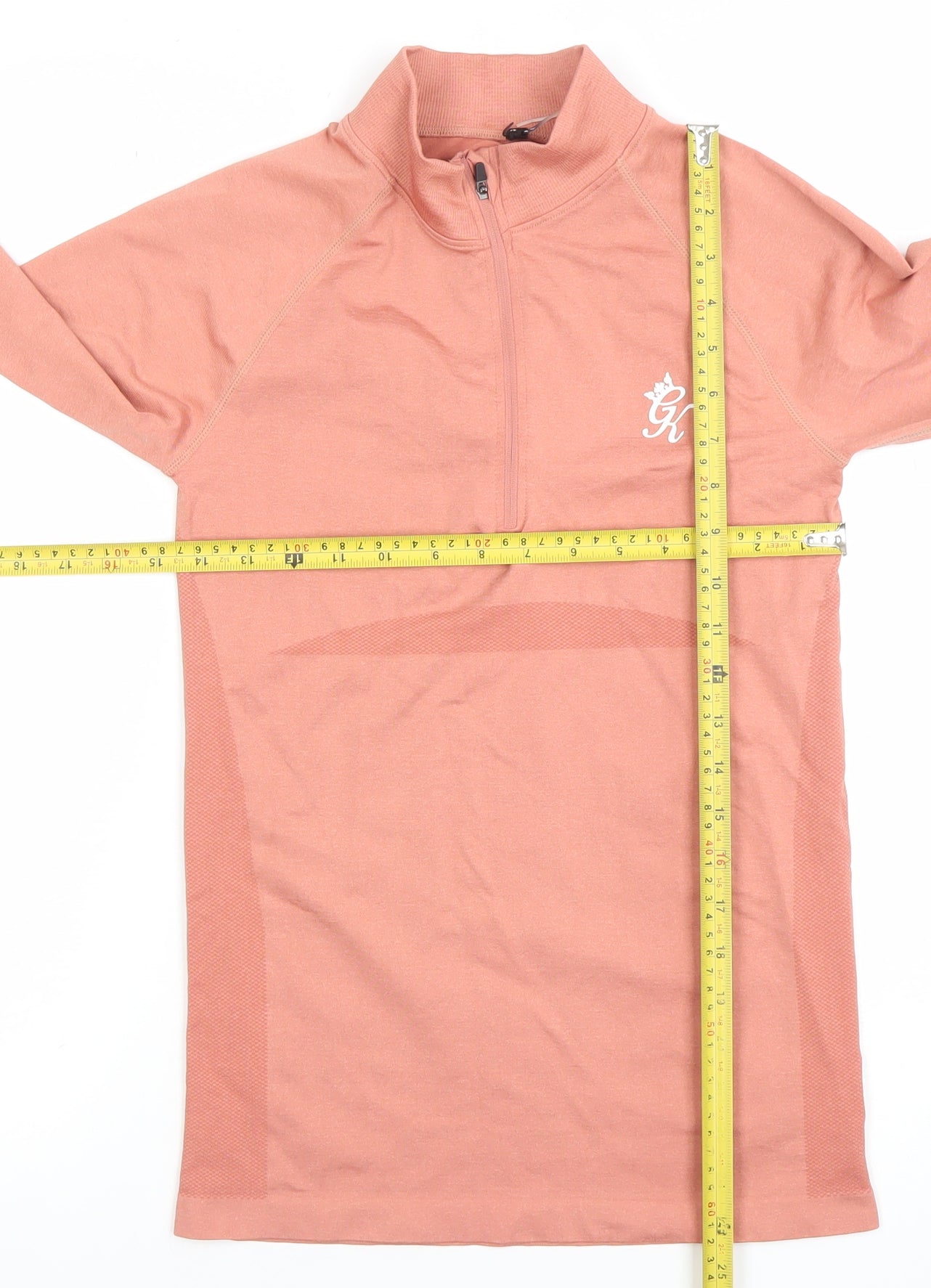 Gym King Women's Pink 1/4 Zip Long Sleeve Activewear Top Size 8