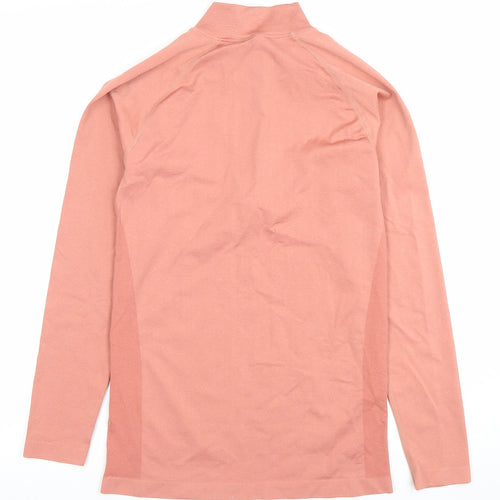Gym King Women's Pink 1/4 Zip Long Sleeve Activewear Top Size 8