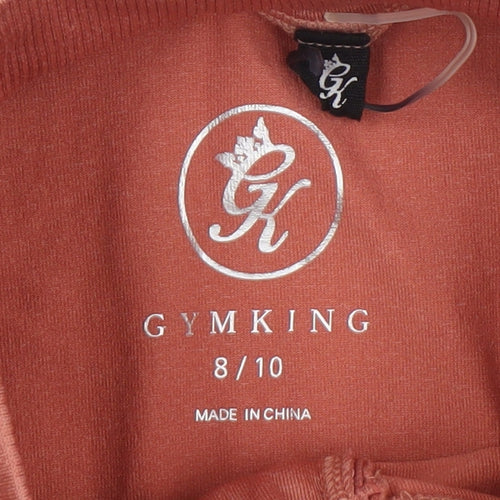 Gym King Women's Pink 1/4 Zip Long Sleeve Activewear Top Size 8