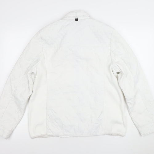 Normann Women White Quilted Mid-Length Jacket Size 12