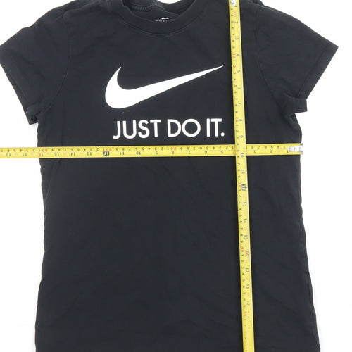 Nike Women's Black Just Do It Cotton Logo T-Shirt Size M