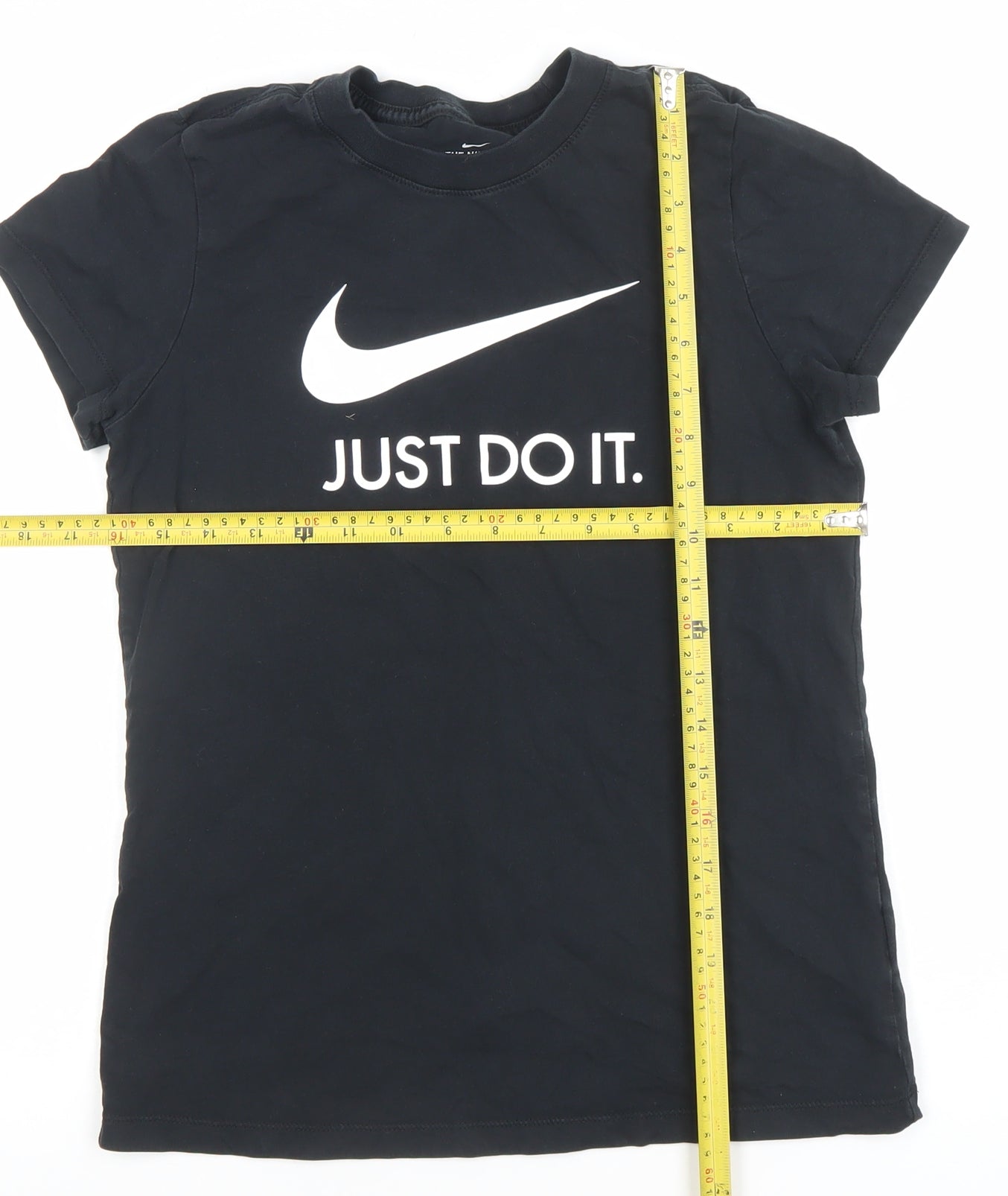 Nike Women's Black Just Do It Cotton Logo T-Shirt Size M