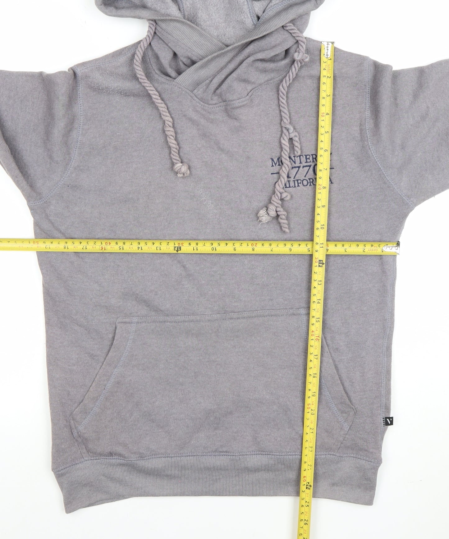 Valani Women's Grey Pullover Hoodie Small Cotton Blend Monterey Design