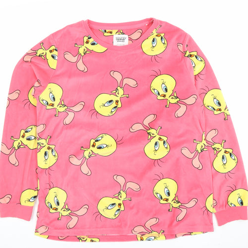 Looney Tunes Tweety Pink Fleece Women's Nightshirt Size S