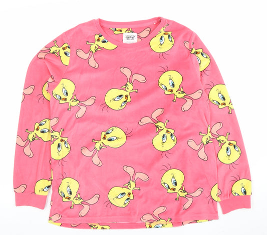 Looney Tunes Tweety Pink Fleece Women's Nightshirt Size S