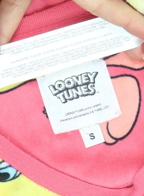 Looney Tunes Tweety Pink Fleece Women's Nightshirt Size S