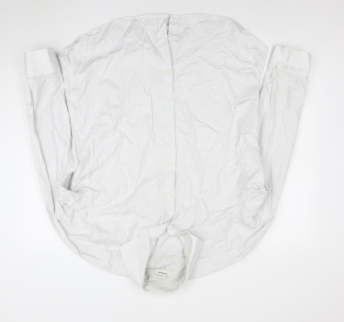 Ted Baker Endurance Men's White Long Sleeve Classic Button-Up Shirt Size 17