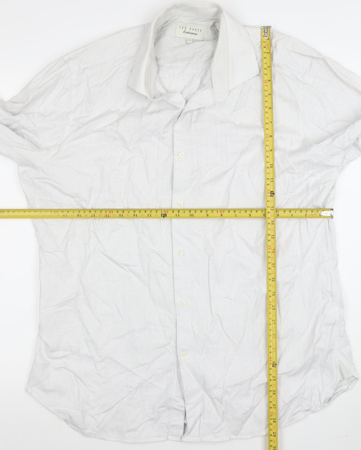 Ted Baker Endurance Men's White Long Sleeve Classic Button-Up Shirt Size 17