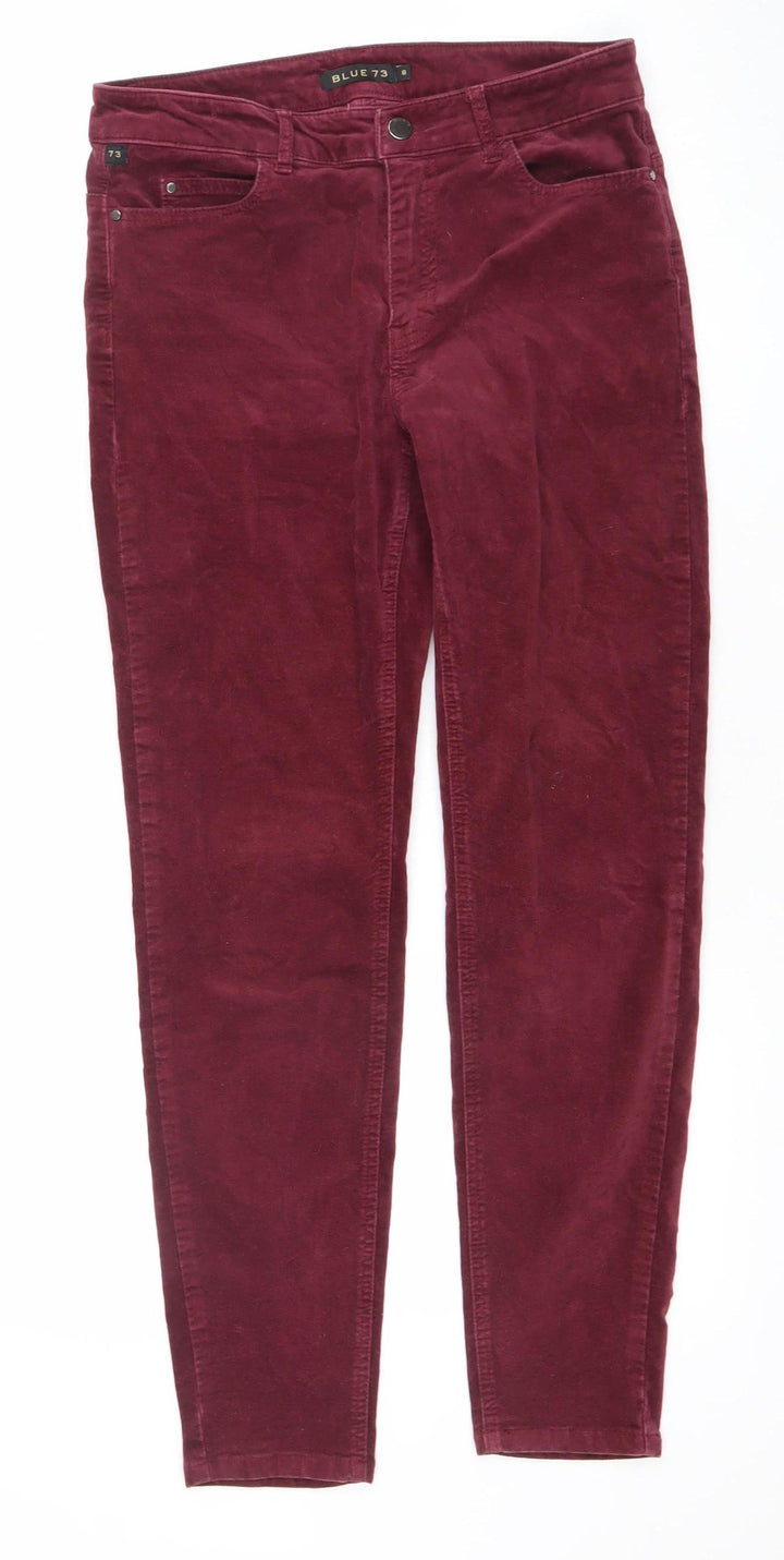 Blue 73 Womens Red Corduroy Skinny Jeans Size 8