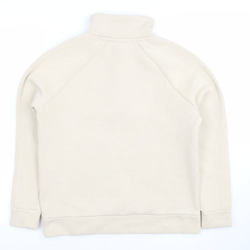 Diesel Women Beige XS Henley Sweatshirt Cotton Blend Pull Over